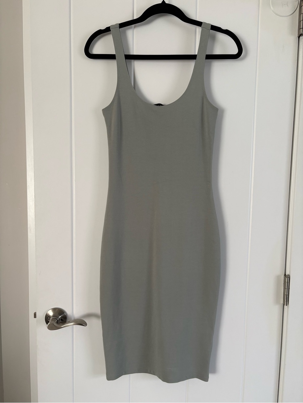 Dynamite Sage Grey Tank Midi Dress Bodycon XS
